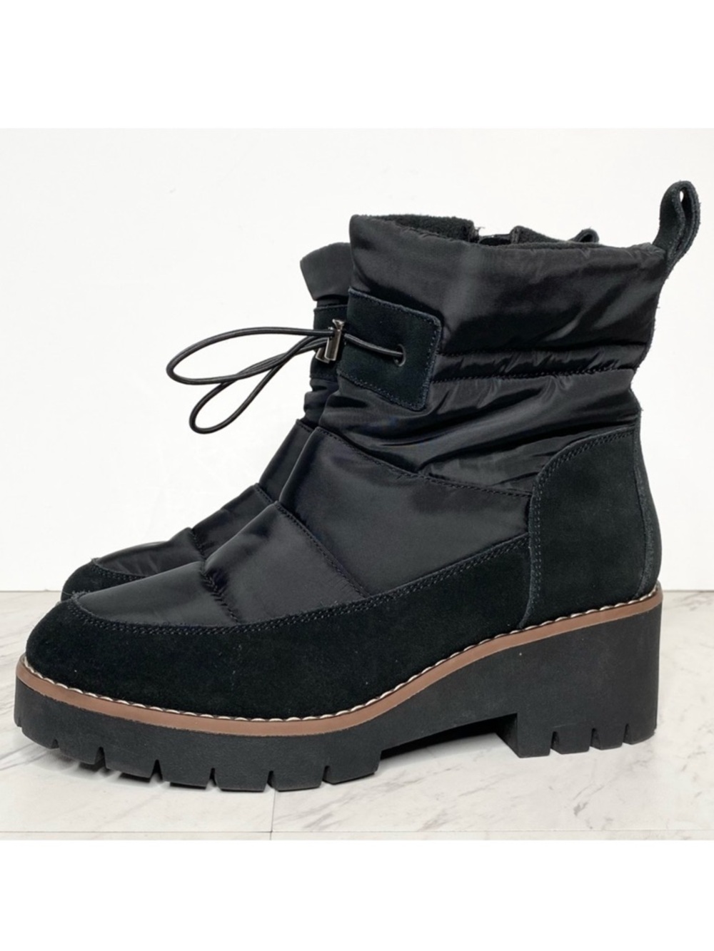 Blondo Darci Black Puffer Heeled Boot 8M